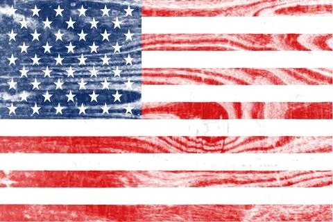 Grunge of American flag background Stock Illustration