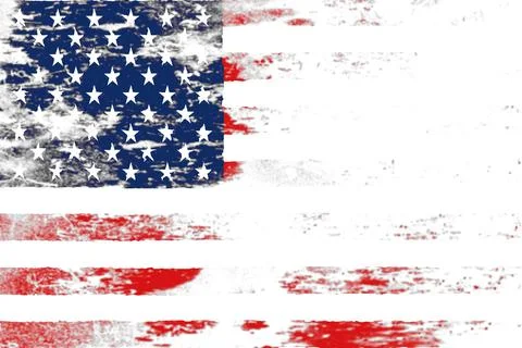 Grunge of American flag background Stock Illustration