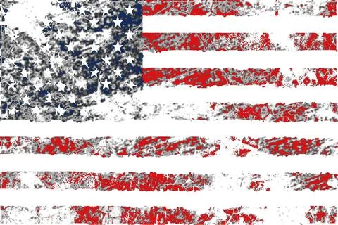 Grunge of American flag background Stock Illustration