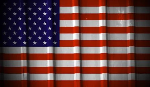 Grunge american flag Stock Illustration