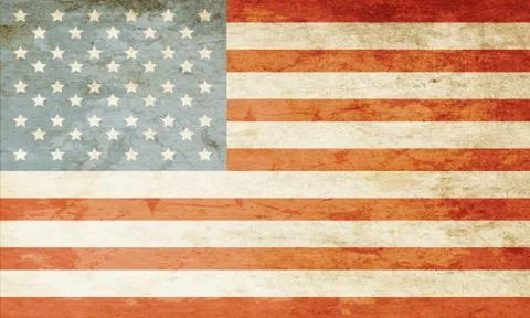Grunge american flag Stock Illustration