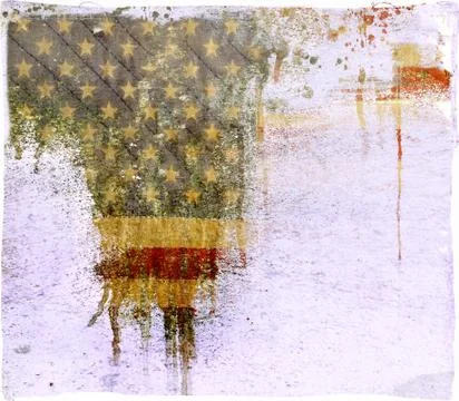 Grunge american flag Stock Illustration