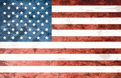 Grunge American Flag Stock Illustration