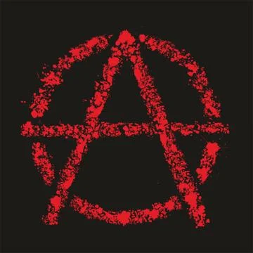 Grunge anarchy symbol , vector illustration Stock Illustration