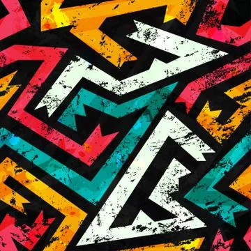 Grunge ancient seamless pattern 스톡 일러스트