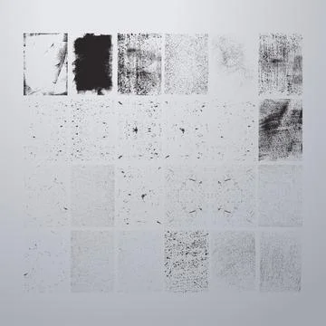Grunge and gritty texture collection Ilustración de archivo