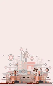 Grunge and hi-tech vector background. Stock Illustration