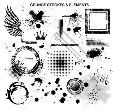 Grunge and strokes Stock Illustration
