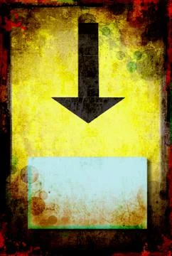 Grunge arrow background. Useful for banner or logo. Stock Illustration