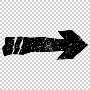 Grunge arrow sign Stock Illustration