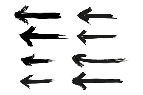 Grunge arrow vector. grunge arrow brush.grunge arrow paint Stock Illustration