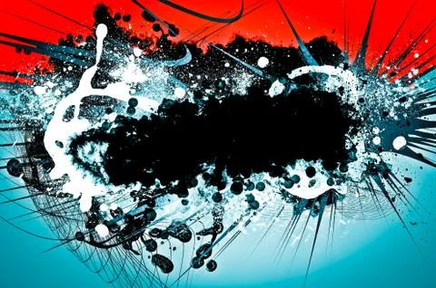Grunge attistic style frame with text space Stock Illustration