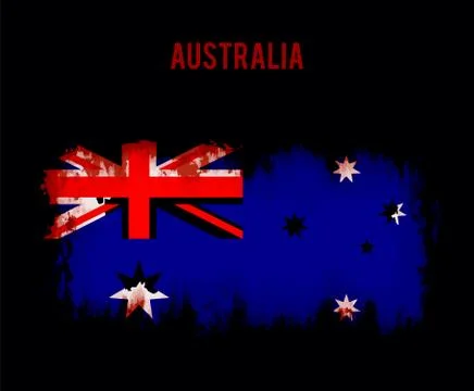 Grunge australian flag Stock Illustration