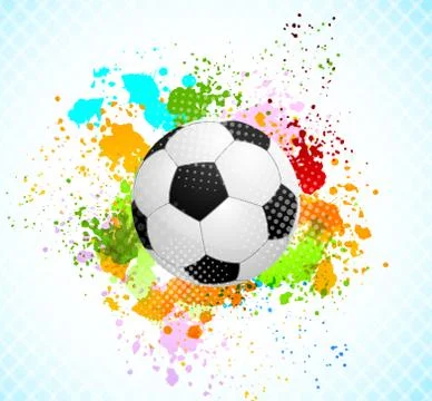 Grunge background with ball Stock Illustration