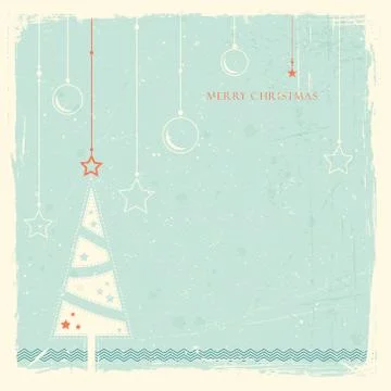 Grunge background with christmas tree Ilustración de archivo