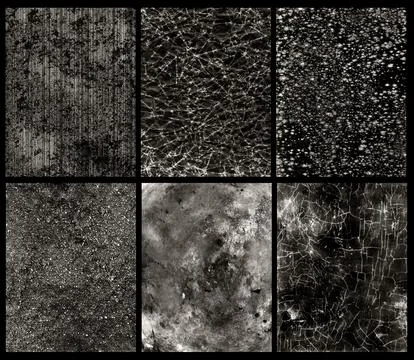 Grunge background compilation. Cracked structure effect. Rough grunge pattern 库存照片