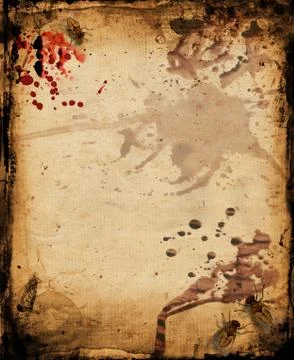 Grunge background with insects Illustrazione stock