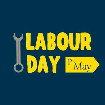 Grunge background Labor Day typography engineer occupation vector illustratio Stock Illustration