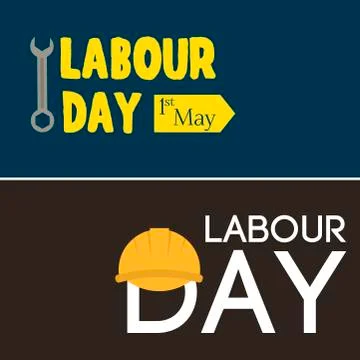Grunge background Labor Day typography engineer occupation vector illustratio Stock Illustration