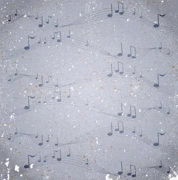 Grunge background with notes. Stock Illustration