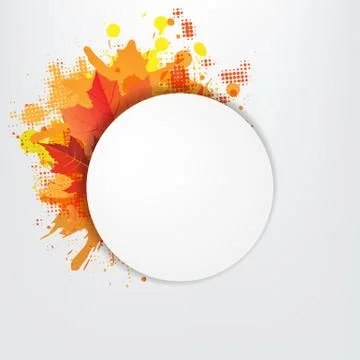 Grunge background with orange speech bubble Stock Illustration