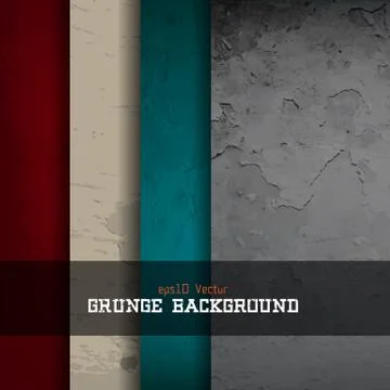 Grunge background set 스톡 일러스트