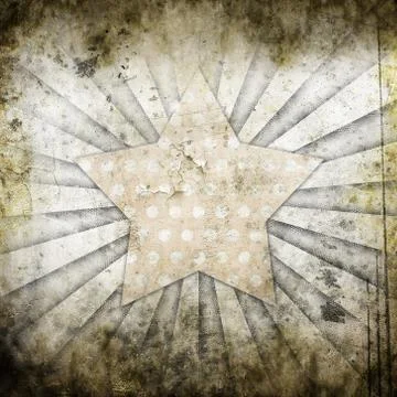Grunge background with star 스톡 일러스트