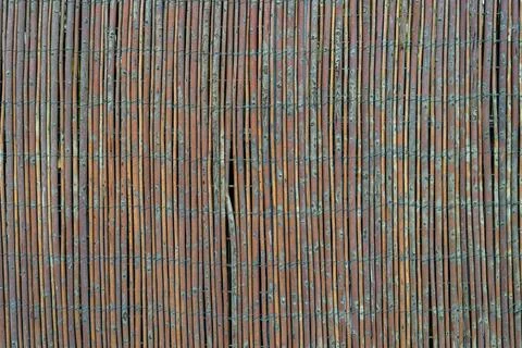 Grunge bamboo pattern. High quality texture and background Old bamboo fenc... Stock Photos