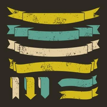 Grunge banners collection Stock Illustration
