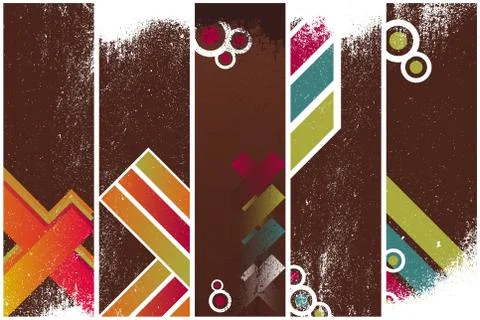 Grunge Banners Template Stock Illustration