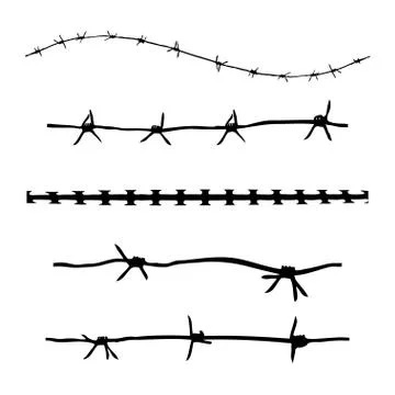 Grunge barbwire Stock Illustration