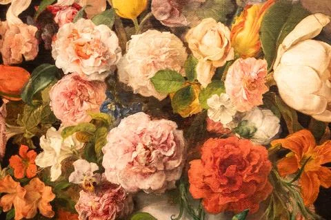 Grunge baroque flowers background. Antique design, floral ornament, romantic Stock Photos