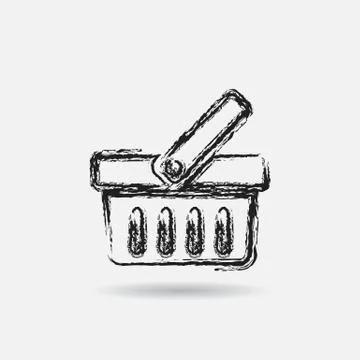 Grunge basket icon Stock Illustration