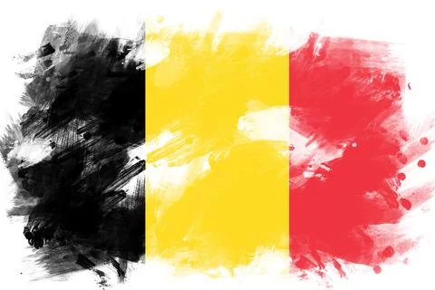 Grunge Belgian flag Stock Illustration