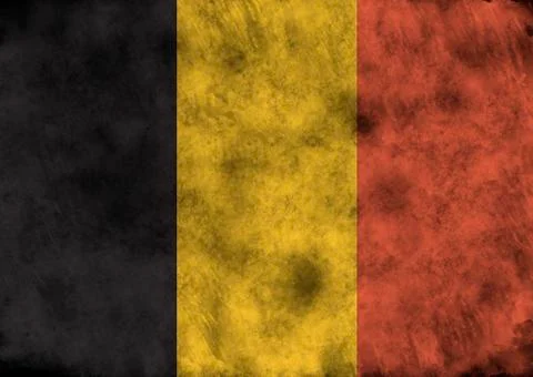Grunge Belgium flag. Stock Illustration