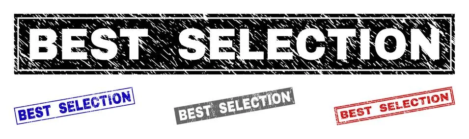 Grunge BEST SELECTION Textured Rectangle Stamp Seals 스톡 일러스트