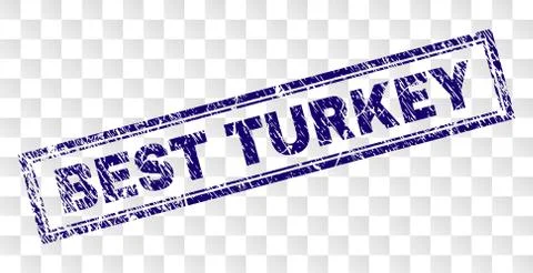 Grunge BEST TURKEY Rectangle Stamp Stock Illustration