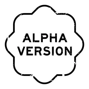 Grunge black alpha version word rubber seal stamp on white background イラスト素材