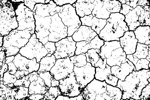 Grunge black and white crack texture background. Use for decoration, aging .. Stock Illustration