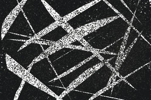 Grunge black and white pattern. Monochrome particles abstract texture. Backg Stock Illustration