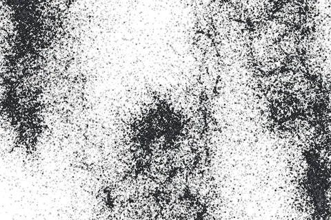 Grunge black and white pattern. Monochrome particles abstract texture. Backg Stock Illustration