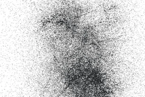 Grunge black and white pattern. Monochrome particles abstract texture. Backg Illustrazione stock