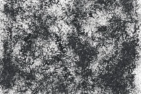Grunge black and white pattern. Monochrome particles abstract texture Stock Illustration