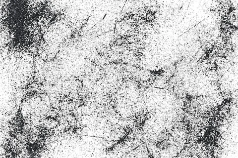 Grunge black and white pattern. Monochrome particles abstract texture. Stock Illustration