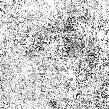 Grunge is black and white. Texture of scratches, chips, cracks. Pattern of ol Stock Illustration