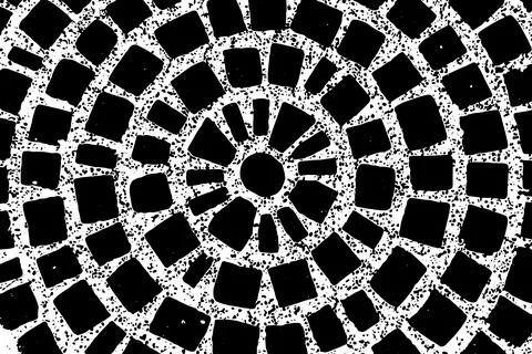 Grunge black and white texture background in circle ray shape (Vector). Use f 스톡 일러스트