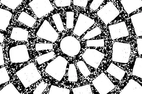 Grunge black and white texture background in circle ray shape (Vector). Use f Stock Illustration