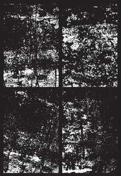 Grunge Black And White Vector Texture. Dark Dust Overlay Distress Background Illustrazione stock