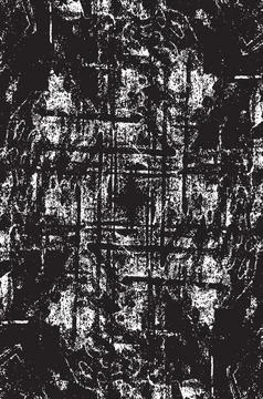 Grunge Black And White Vector Texture. Dark Dust Overlay Distress Background Stock Illustration