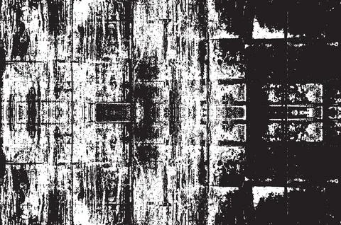 Grunge Black And White Vector Texture. Dark Dust Overlay Distress Background Illustrazione stock